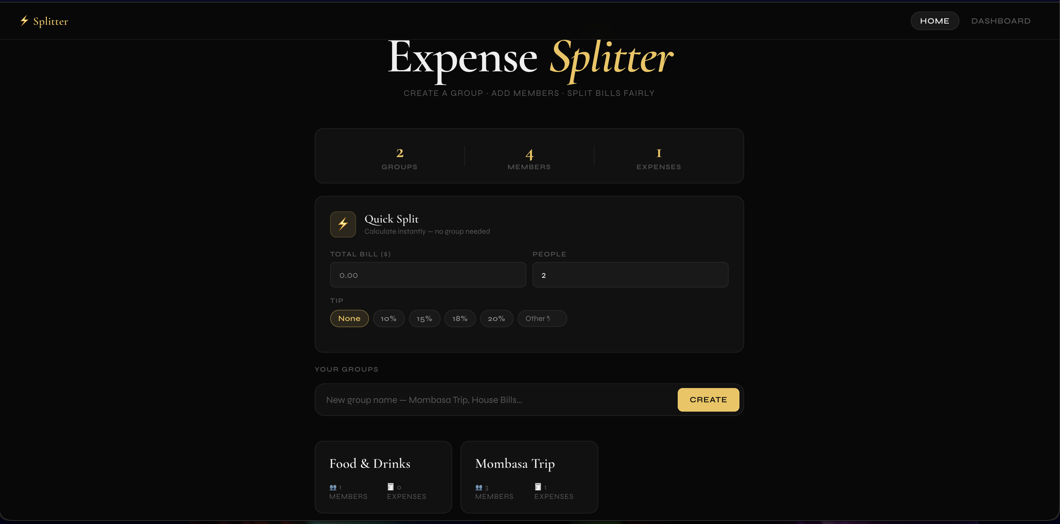 Expense Splitter App
